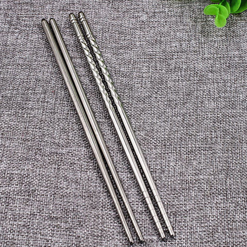 Home Cooking Japanese Food - 20Pairs Stainless Steel Chopsticks High Wear