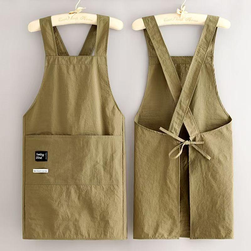 Home Cooking Restaurant - New-Cooking Kitchen Aprons Breathable Wear Resistant