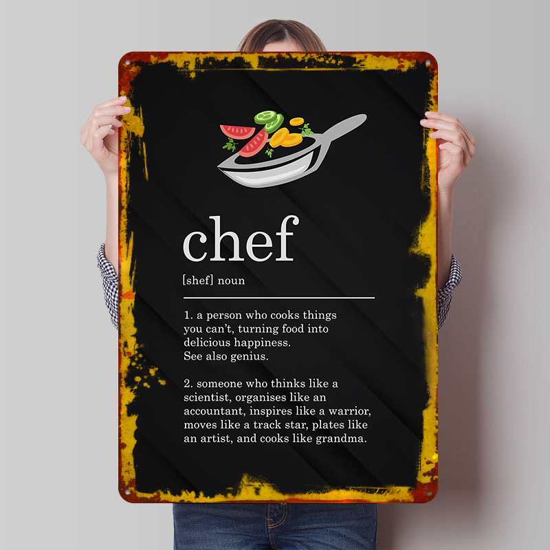 Funny Chef Definition Cook Tin - Home Cooking Definition review and price