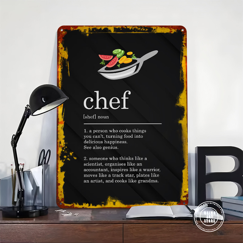 Funny Chef Definition Cook Tin - Home Cooking Definition review and price