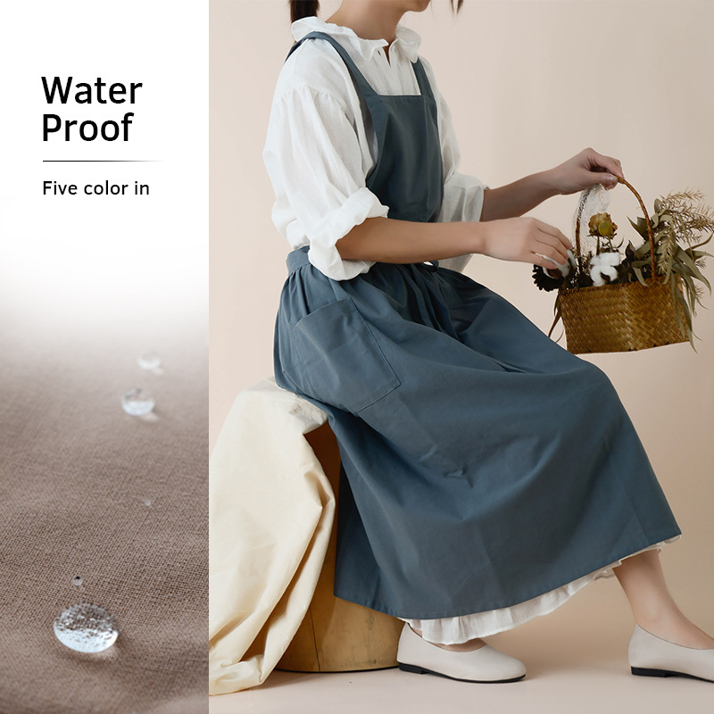 Women Cotton Linen Bib Apron J - Home Cooking In Japanese review and price