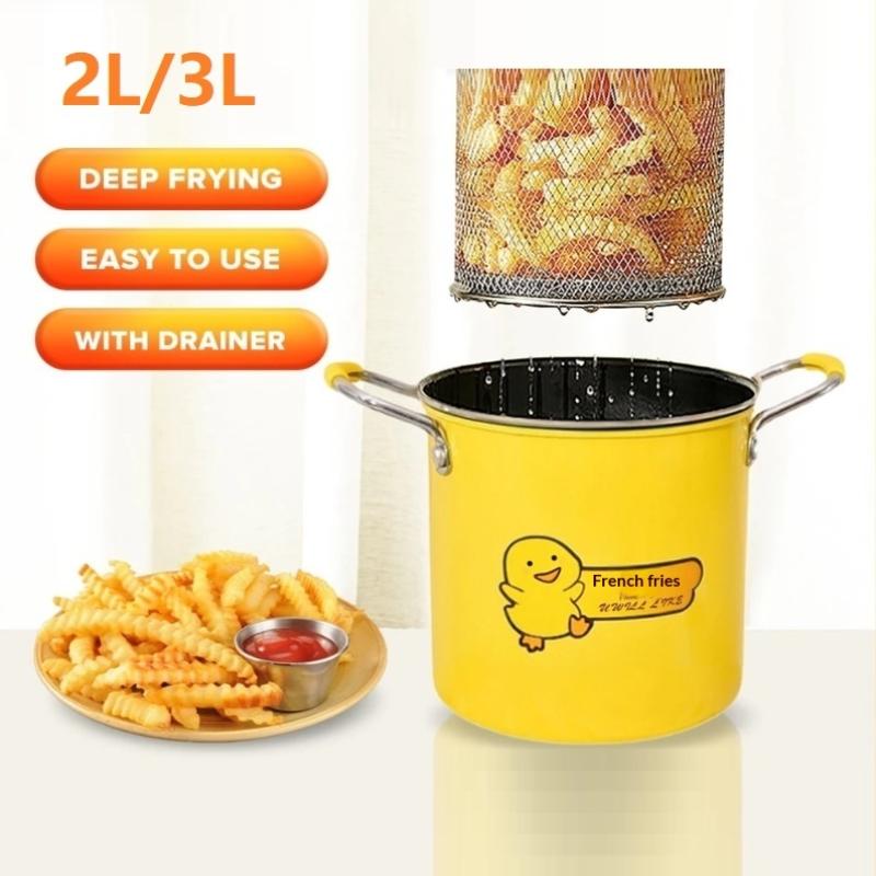 2/3L Deep Fryer Pot Stainless  - Home Cooking Oil Filter review and price