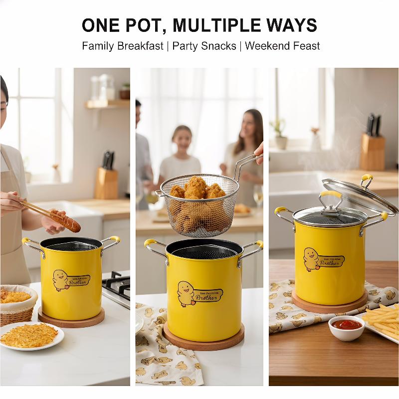 2/3L Deep Fryer Pot Stainless  - Home Cooking Oil Filter review and price