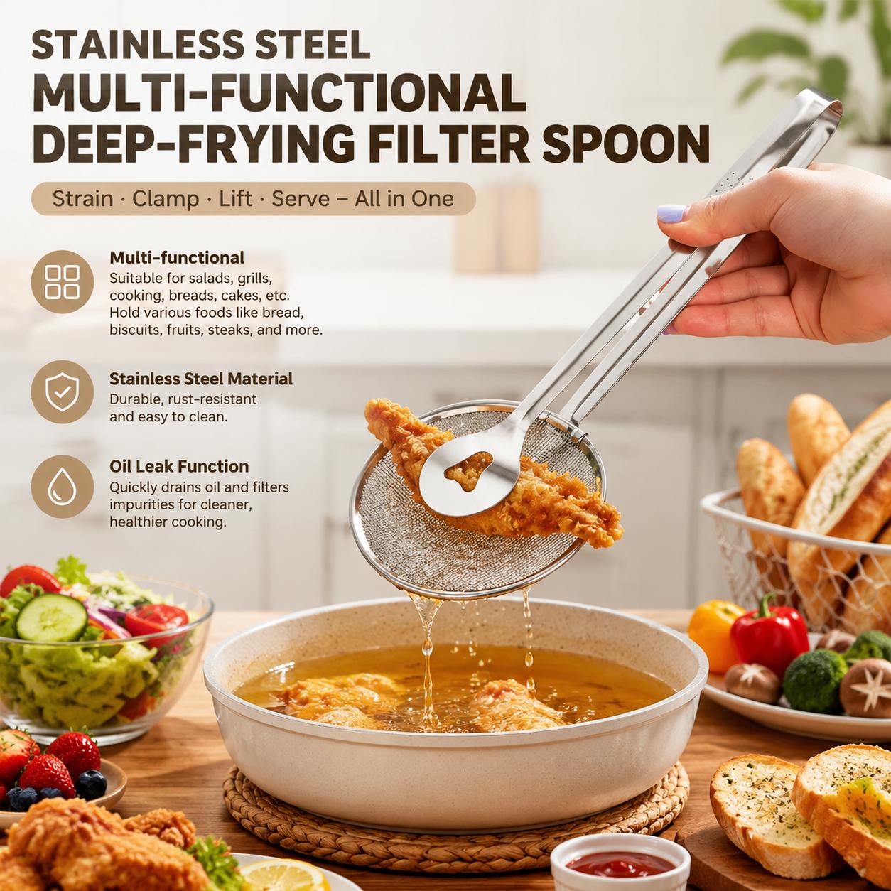 Stainless Steel Fine Mesh Stra - Home Cooking Oil Filter review and price
