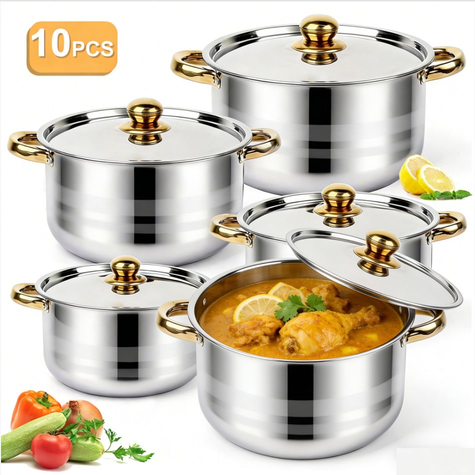 Stainless Steel Pot Set Modern - Home Cooking Restaurant review and price
