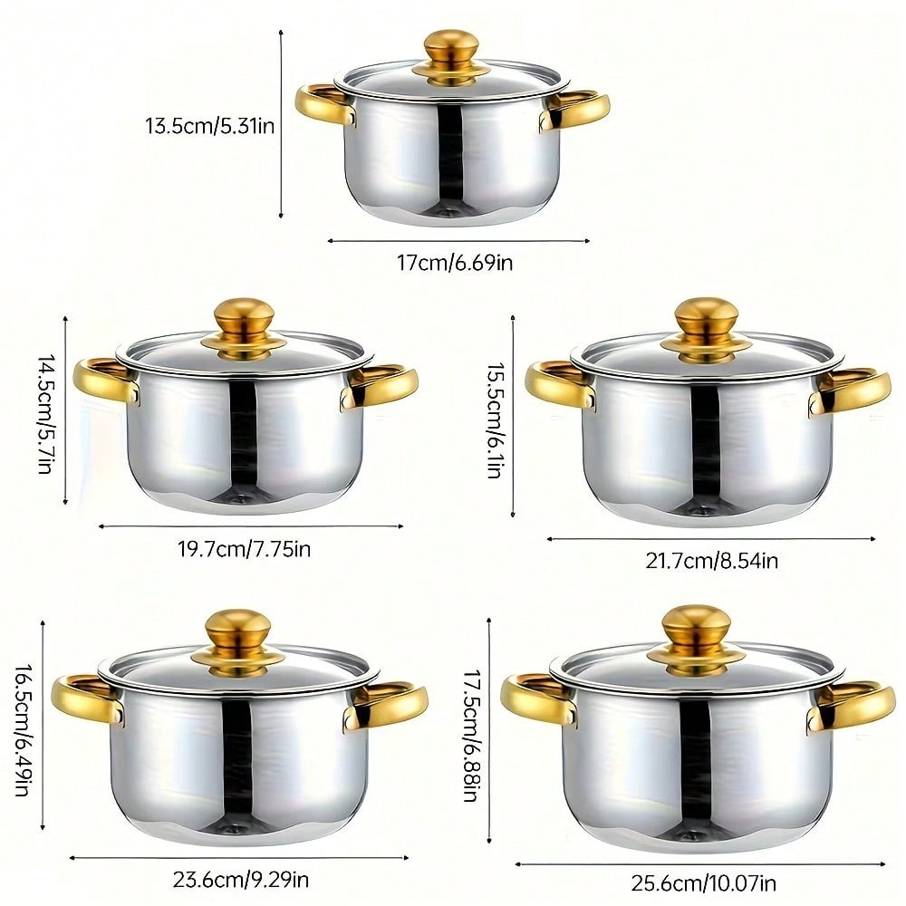 Stainless Steel Pot Set Modern - Home Cooking Restaurant review and price