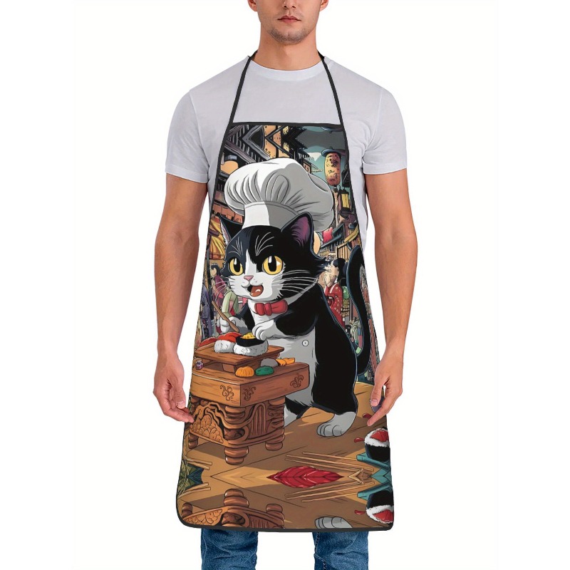 Funny Sushi Chef Cat Cartoon K - Home Cooking Japanese Food review and price